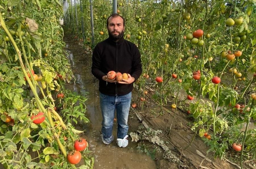 ÇİFTÇİ FIRTINA SONRASI YARALARINI SARIYOR 