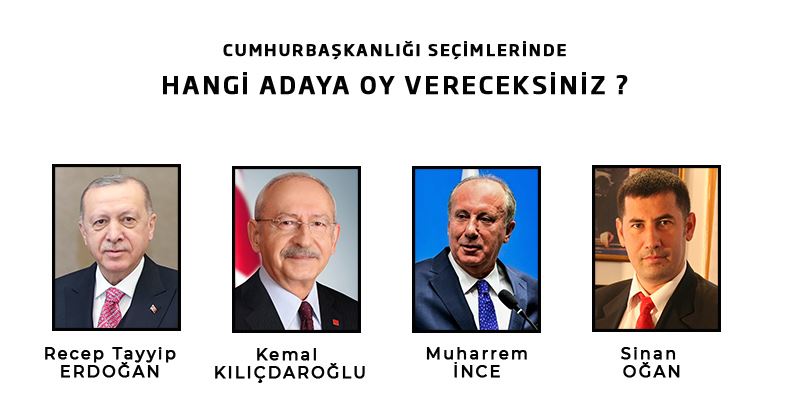 CUMHURBAŞKANLIĞI SEÇİMİNDE HANGİ ADAYA OY VERECEKSİNİZ?