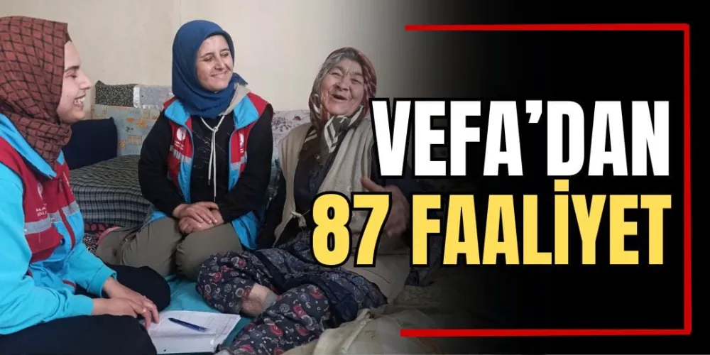 Vefa’dan 87 Faaliyet 