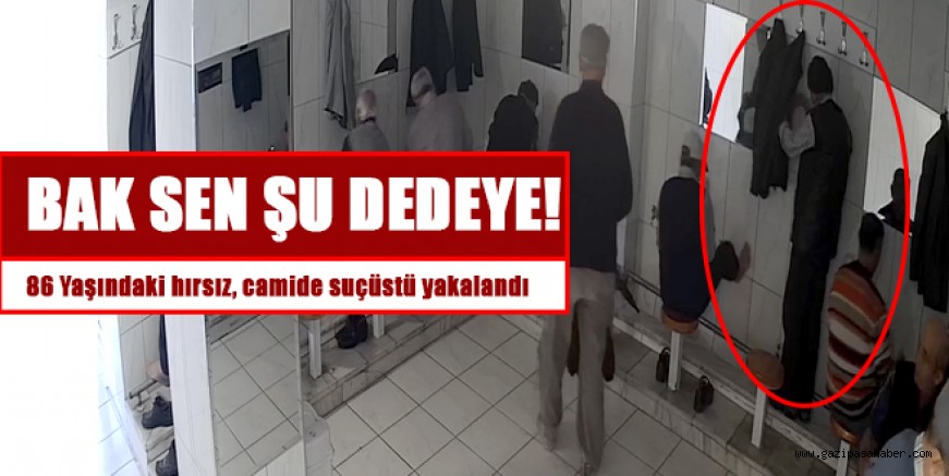 86 Yaşındaki hırsız, camide suçüstü yakalandı