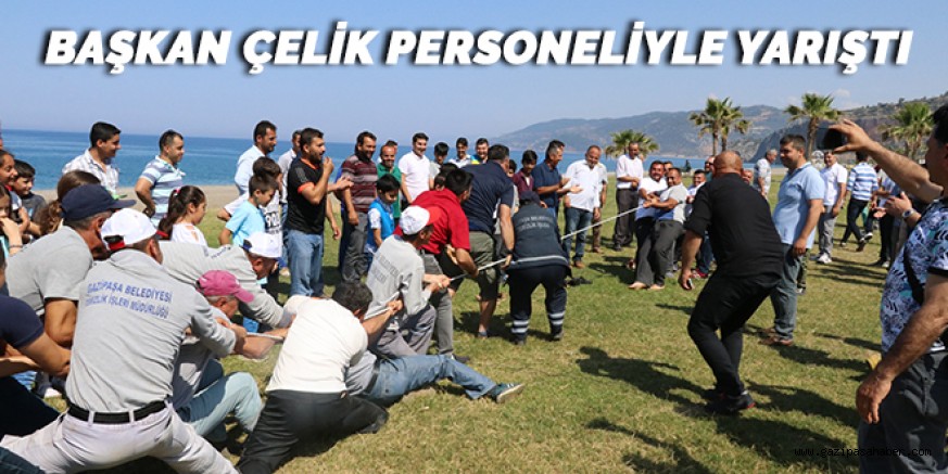 BELEDİYE BAŞKANI İŞÇİ BAYRAMINDA PERSONELİYLE YARIŞTI