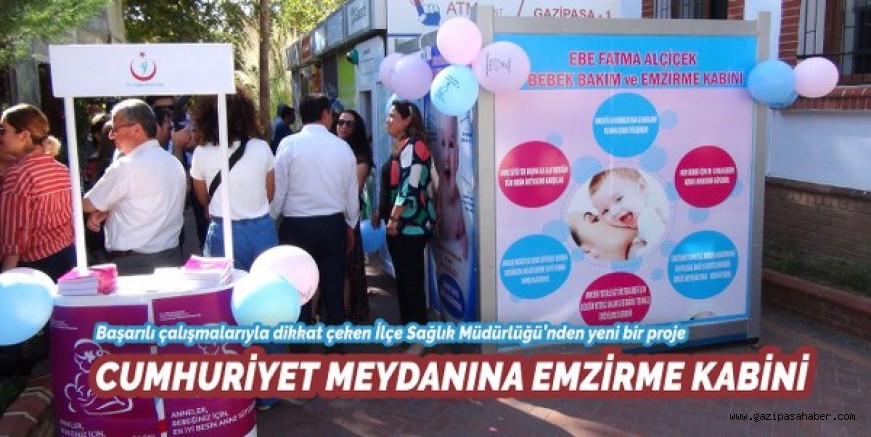 CUMHURİYET MEYDANINA EMZİRME KABİNİ KURDULAR