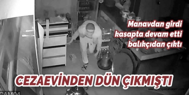 DÜN CEZAEVİNDEN ÇIKTI BİR GÜNDE 11 İŞYERİ SOYDU