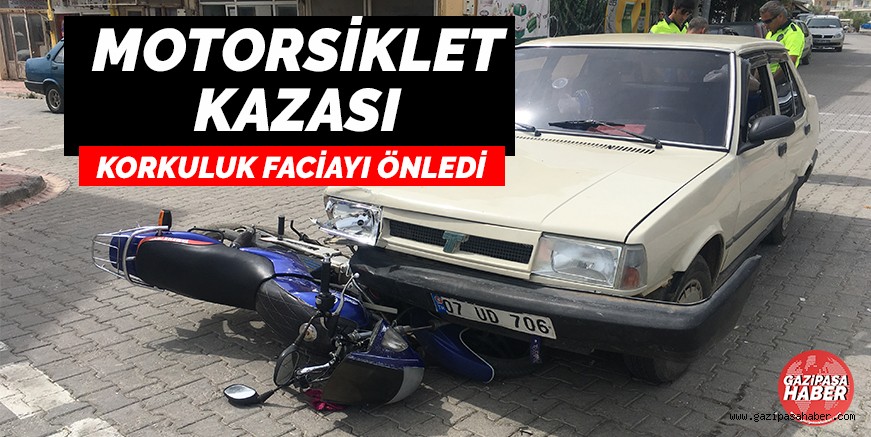 GAZİPAŞA`DA MOTOSİKLET KAZASI