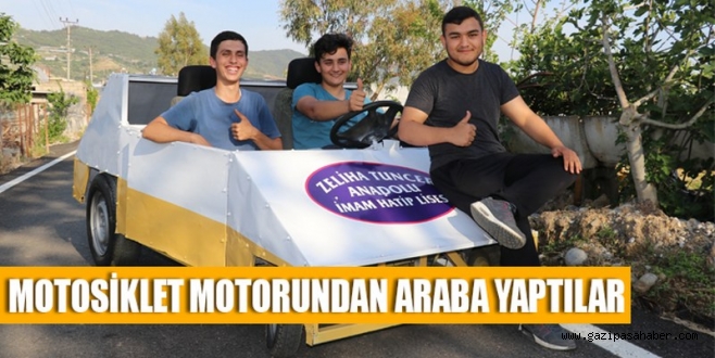 Motosiklet motorundan araba yaptılar