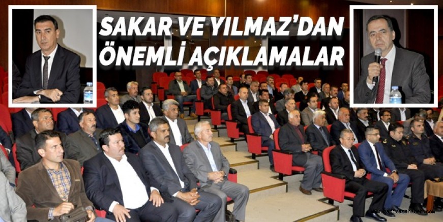 SAKAR VE YILMAZ`DAN ÖNEMLİ AÇIKLAMALAR