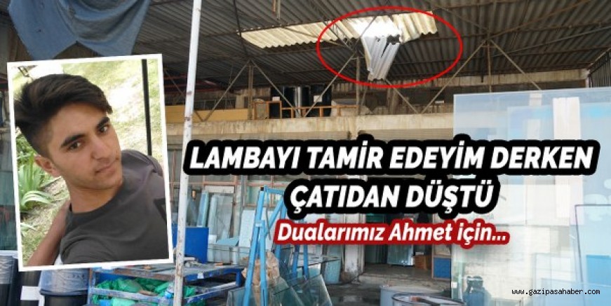 SOKAK LAMBASINI TAMİR ETMEK İSTEYEN ELEKTRİKÇİ ÇATIDAN DÜŞTÜ