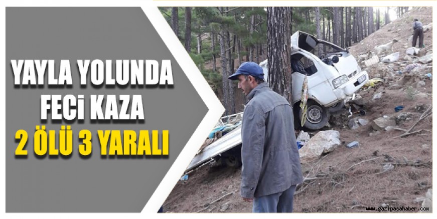 Yayla dönüşü trafik kazası 2 ölü 3 yaralı