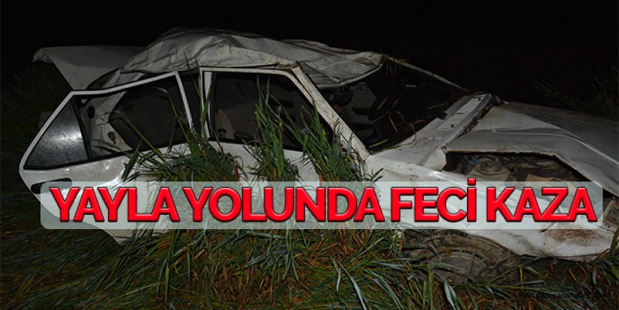 YAYLA YOLUNDA FECİ KAZA